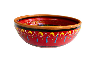 Terracotta Red, Deep Serving Dish - Hand Painted From Spain